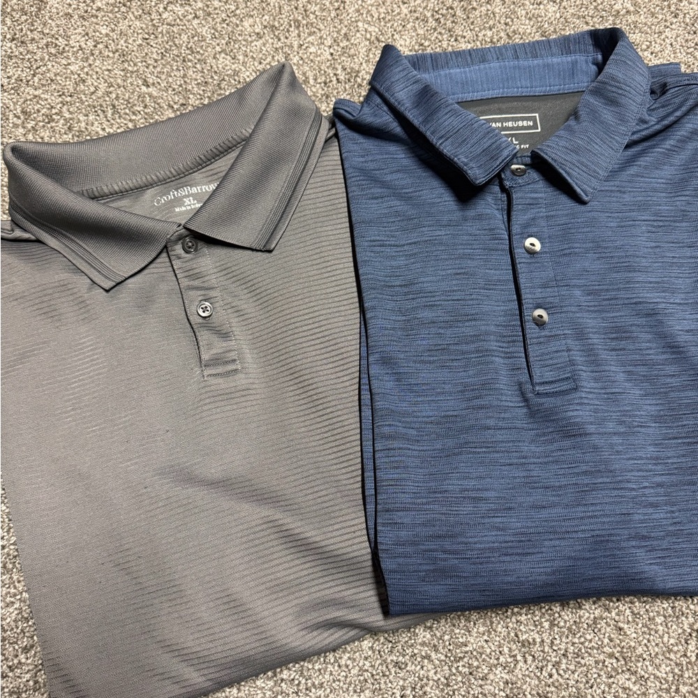 Van Heusen Charcoal and Navy Polo Shirts